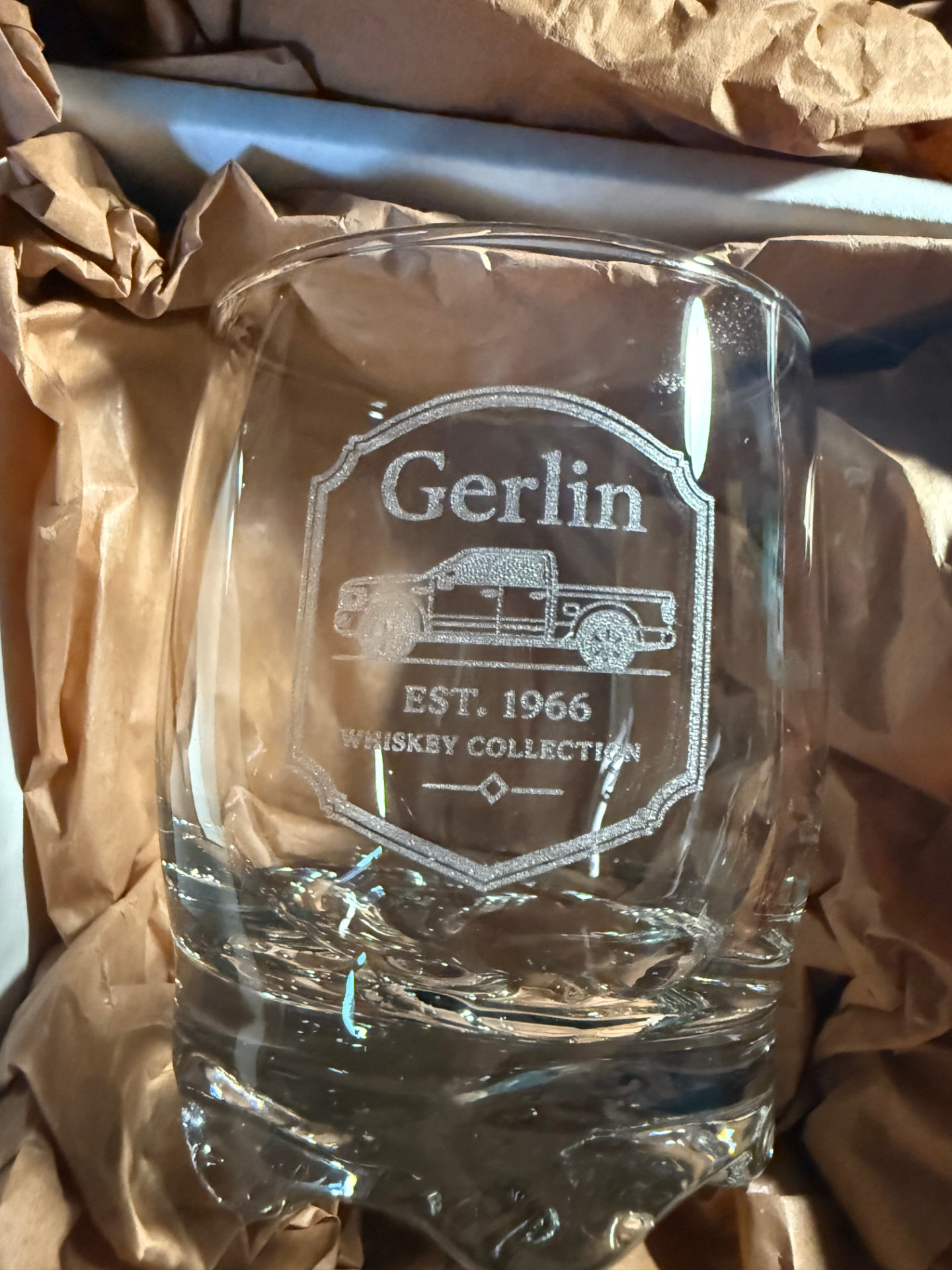 Personligt graverat whiskyglas